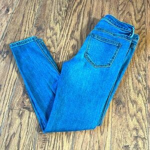Free people skinny jeans size 26 button fly y2k vintage boho high cropped capris